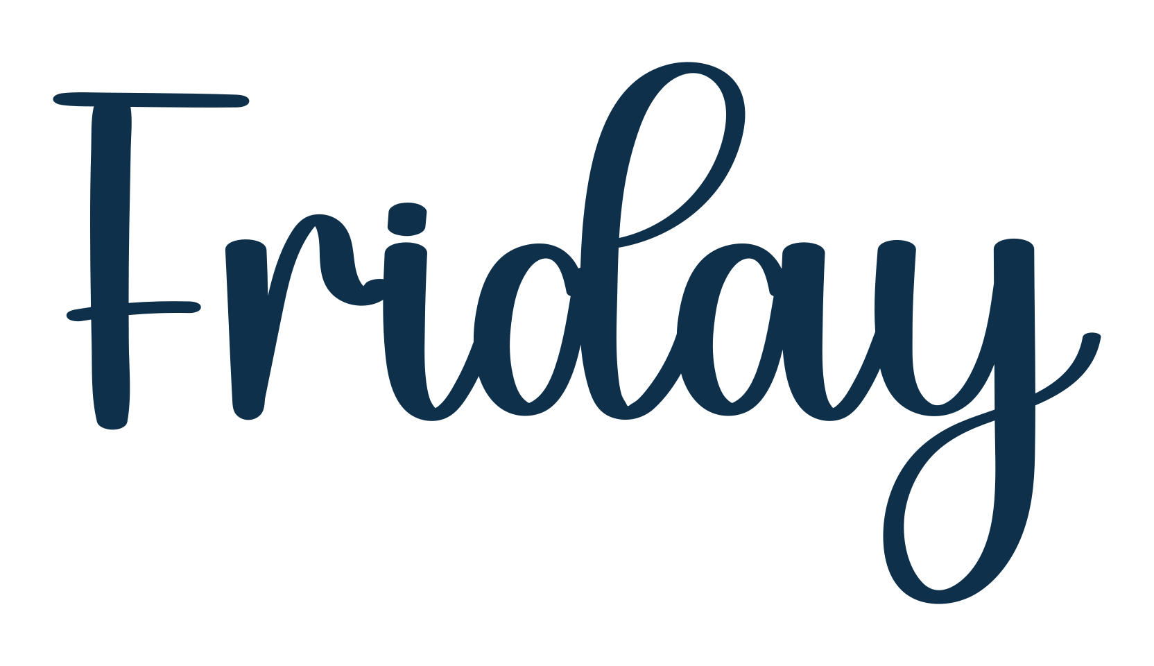 Friday, handwriting font preview