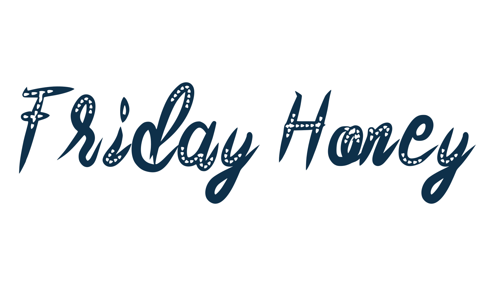 Friday Honey, fancy decorative font preview