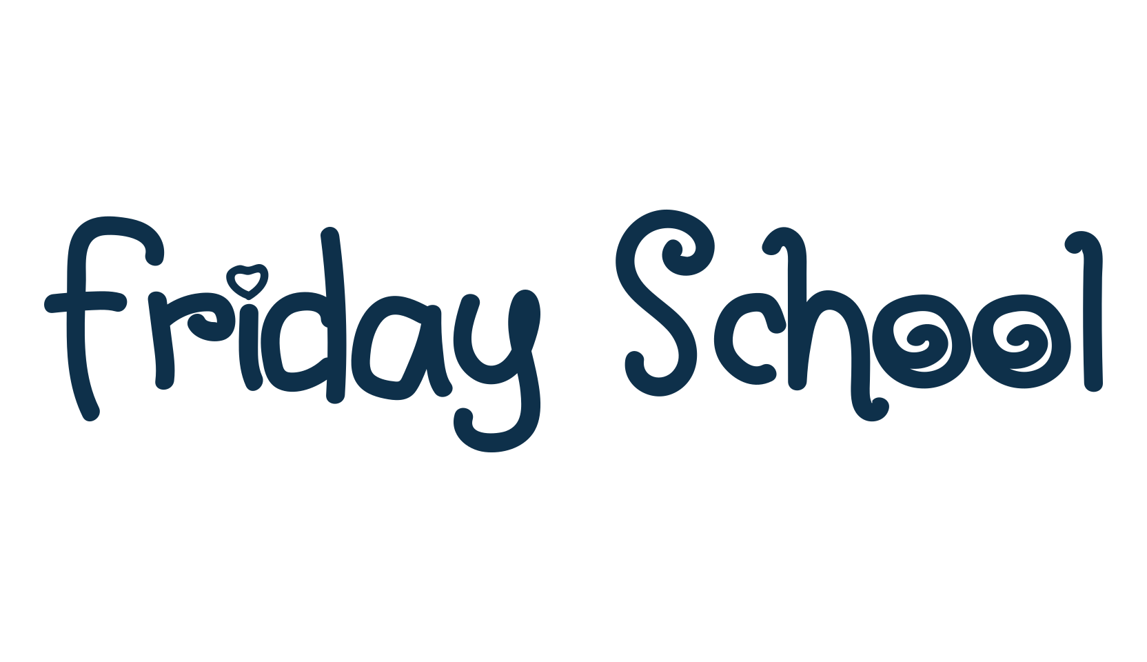 Friday School, curly font preview