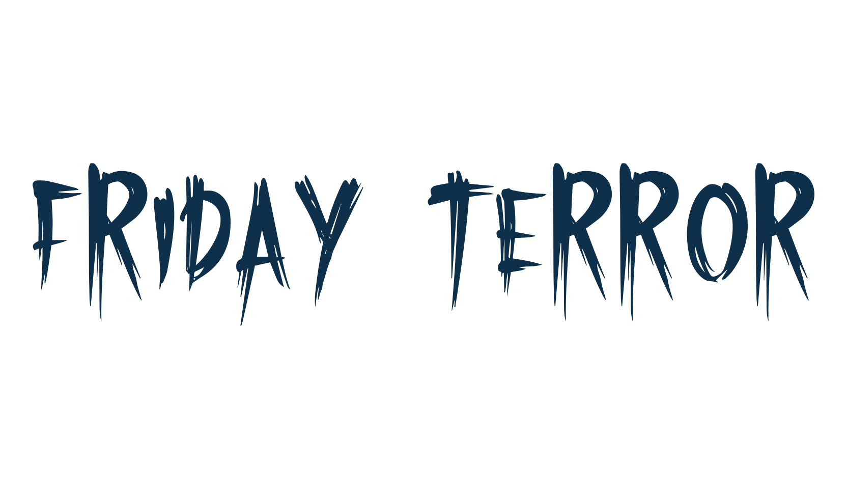Friday Terror, holiday halloween fancy decorative horror font preview