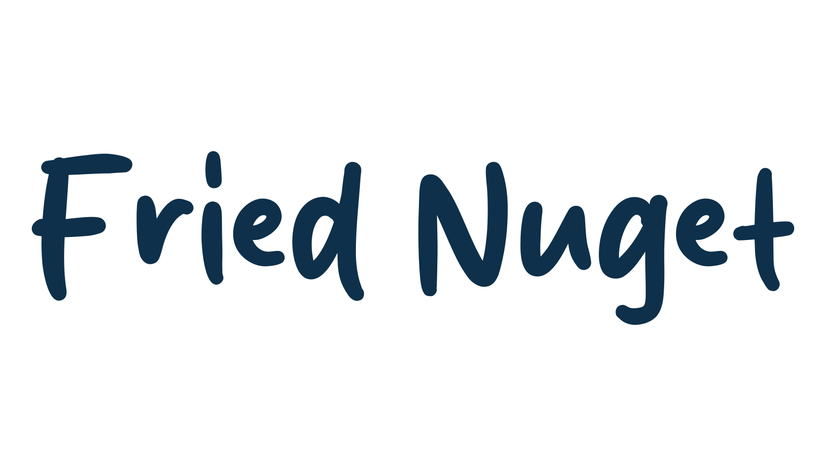 Fried Nuget, handwriting font preview