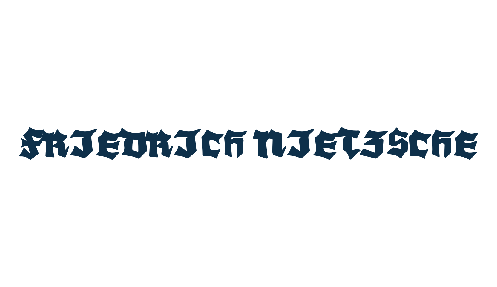 Friedrich Nietzsche, gothic modern font preview
