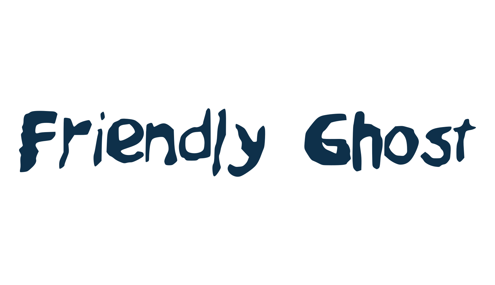 Friendly Ghost, display market font preview
