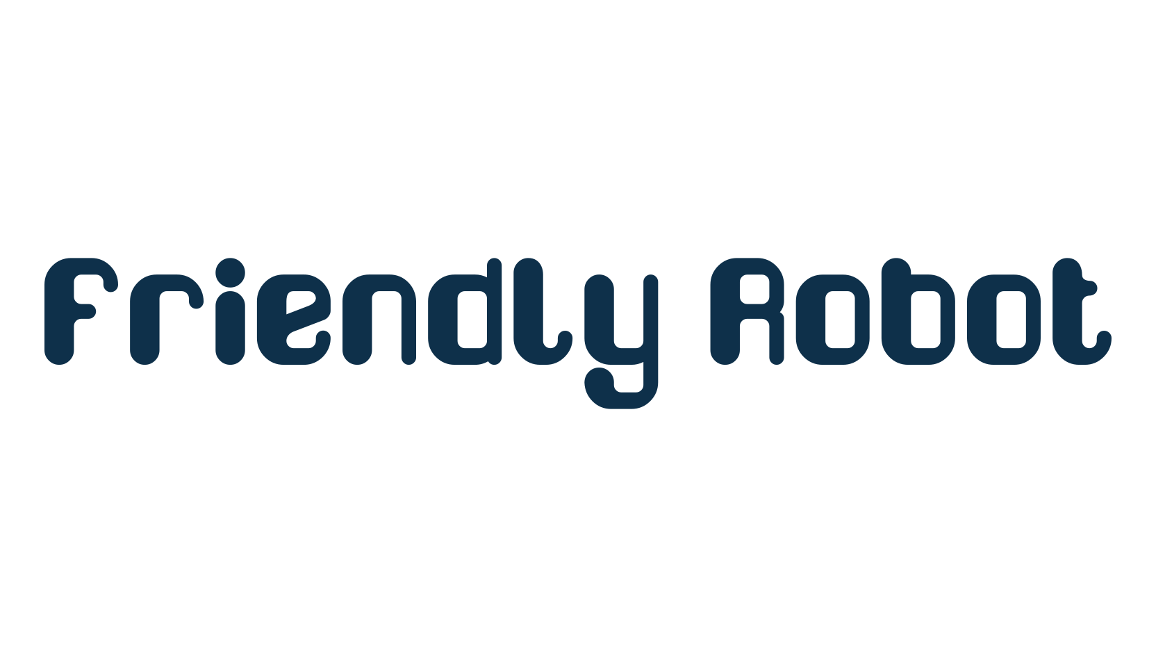 Friendly Robot, techno sci-fi font preview