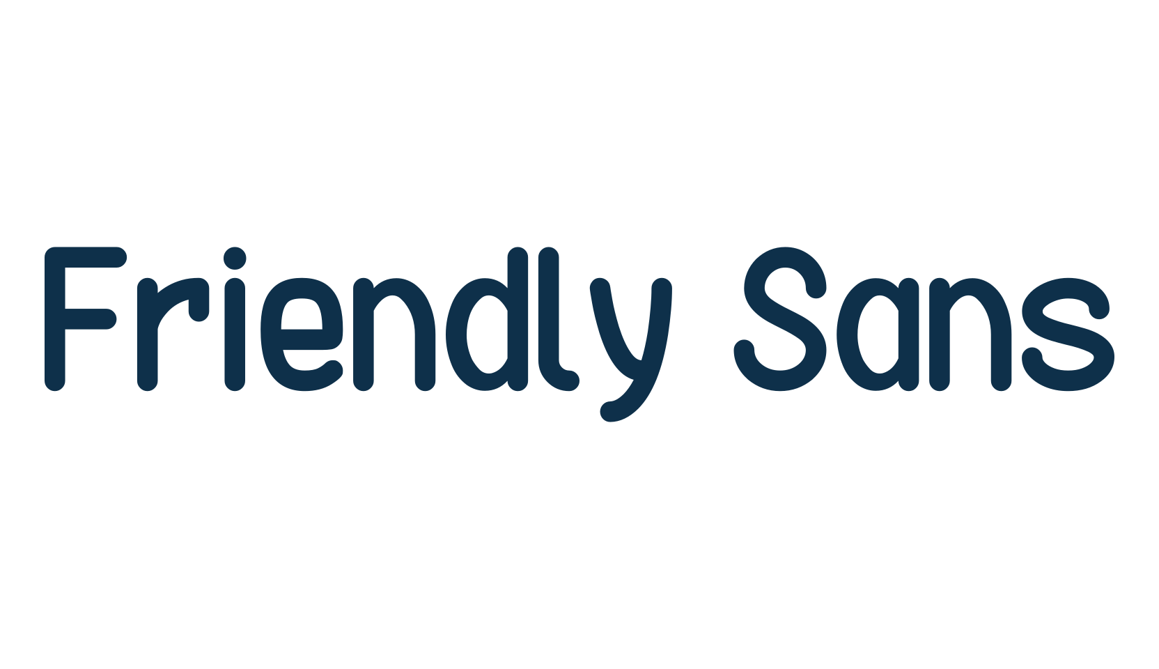 Friendly Sans, various font preview