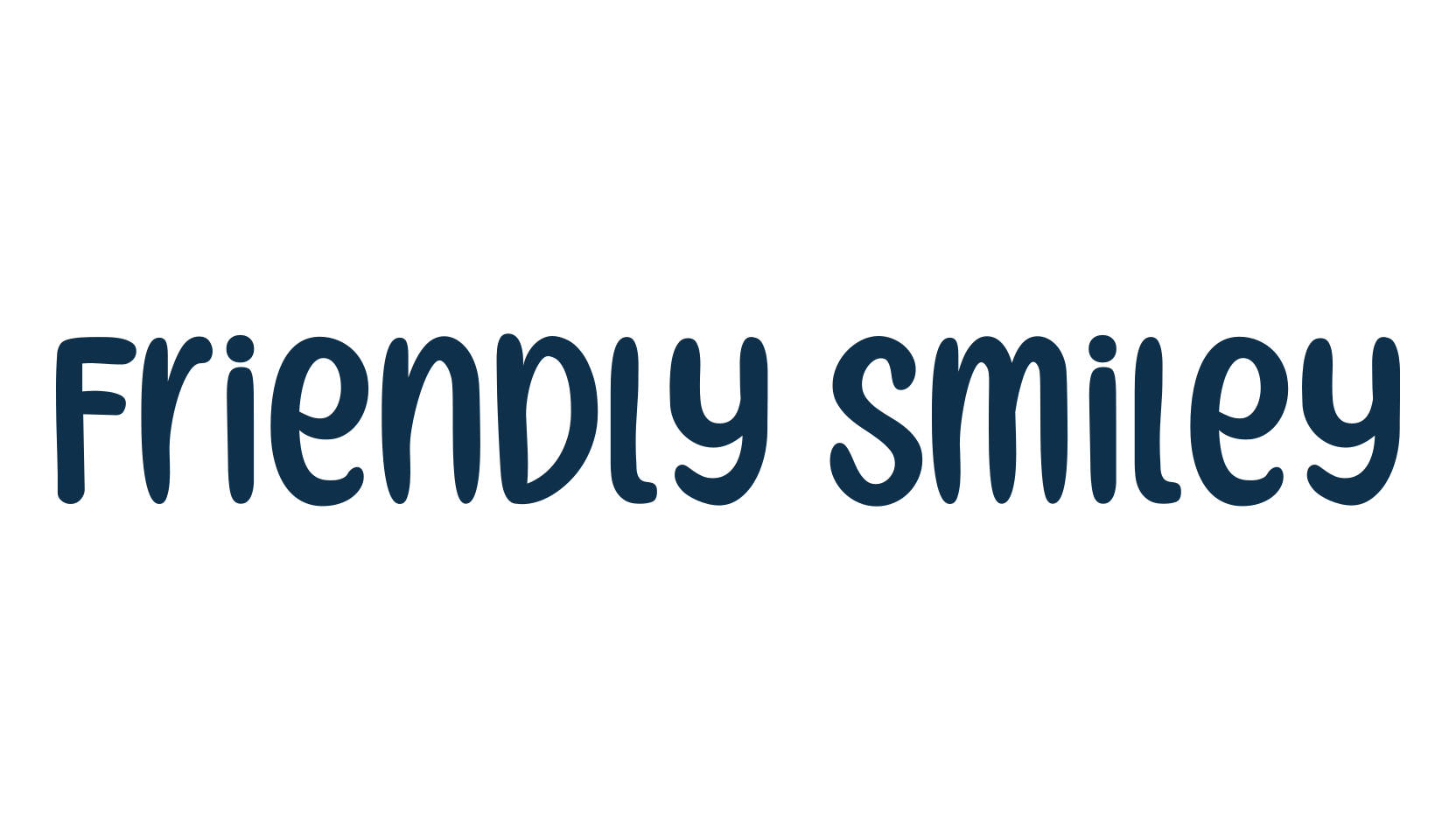 Friendly Smiley, various font preview