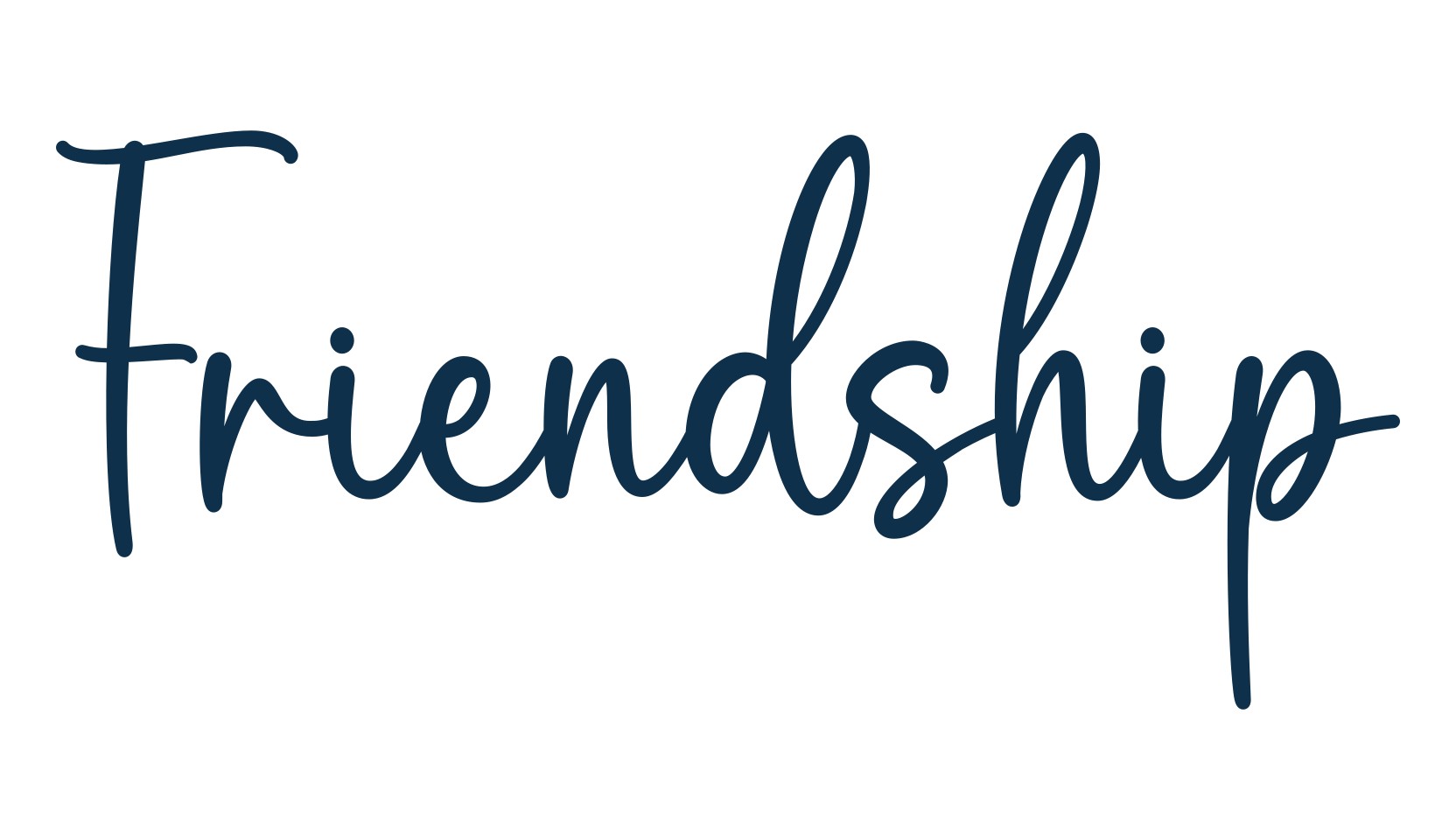 Friendship, handwriting font preview