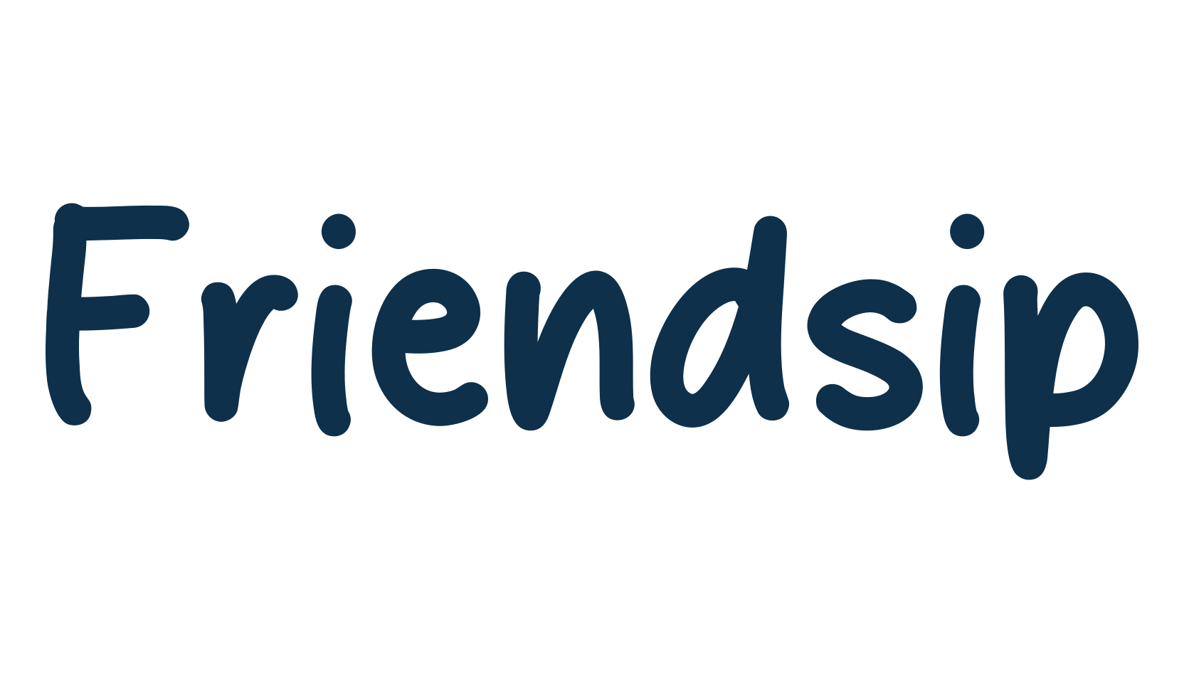 Friendsip, handwriting font preview