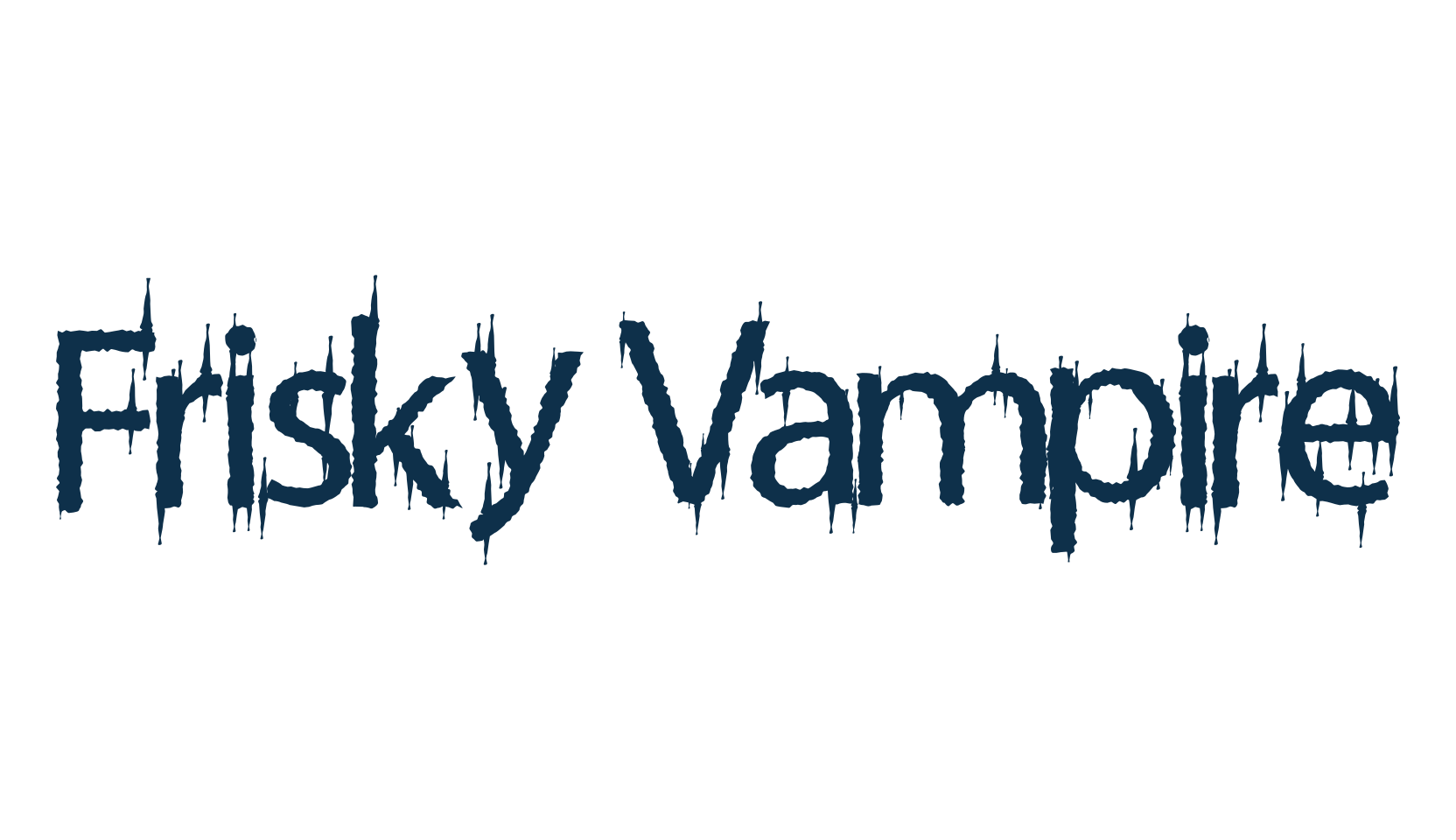 Frisky Vampire, halloween font preview