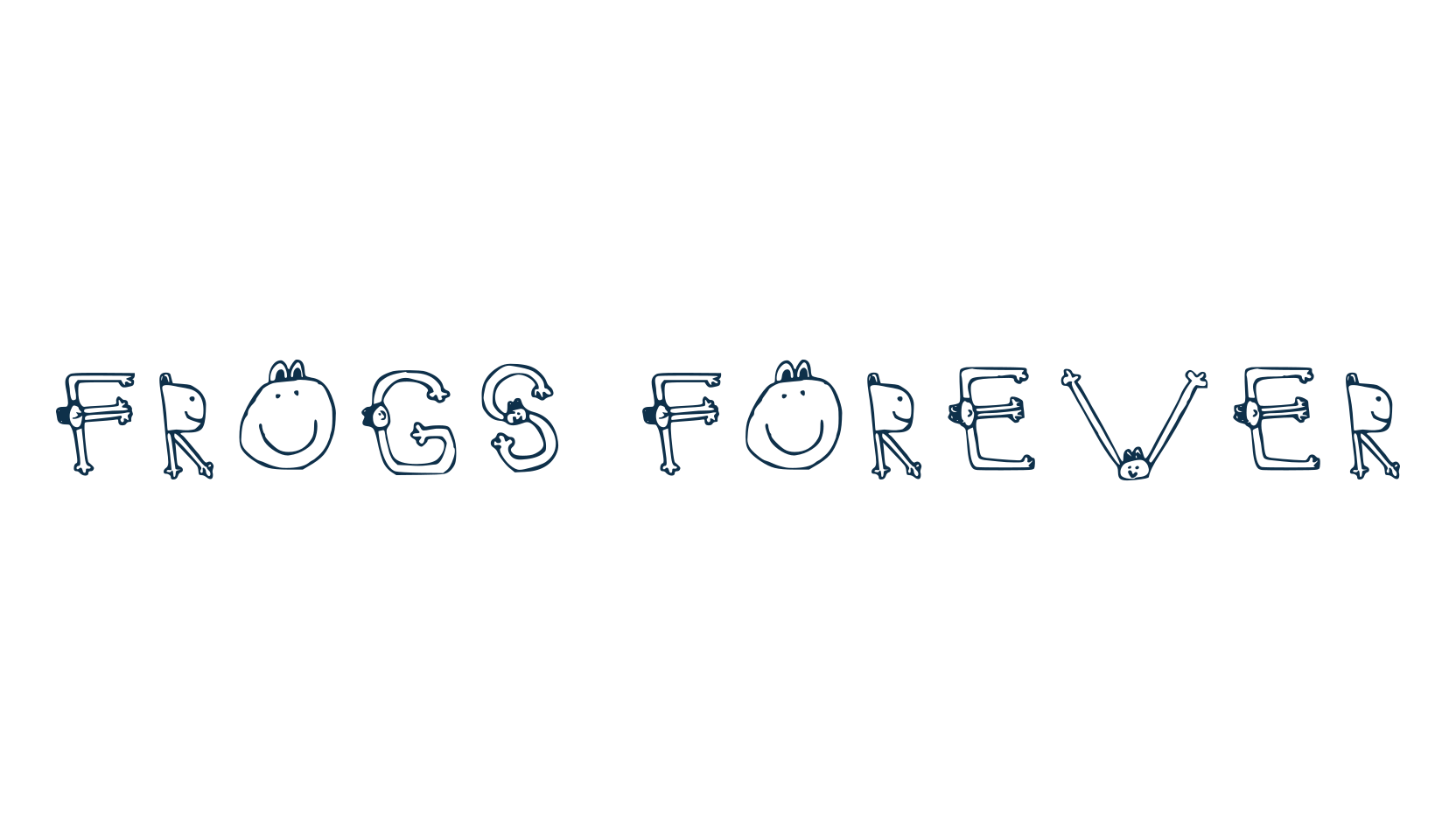 Frogs Forever, fancy decorative font preview