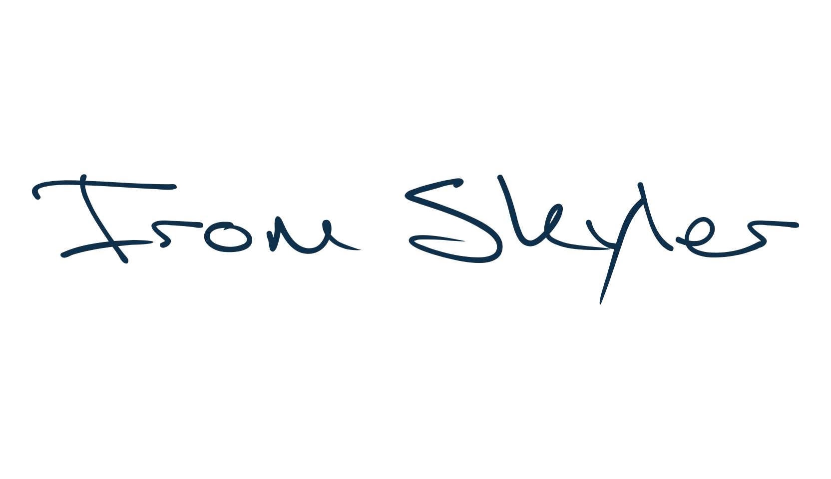 From Skyler, script handwritten fancy decorative calligraphy font preview