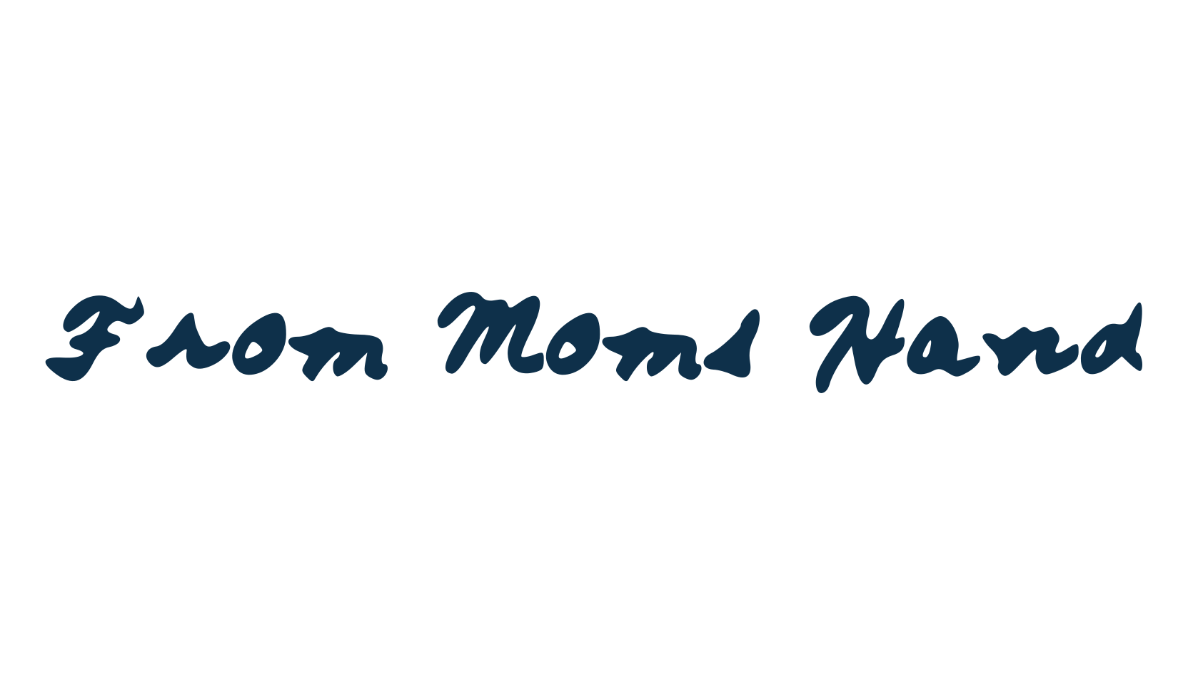 From Moms Hand, script handwritten fancy decorative calligraphy font preview