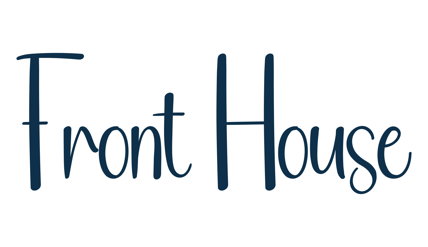 Front House, script handwritten fancy decorative calligraphy font preview
