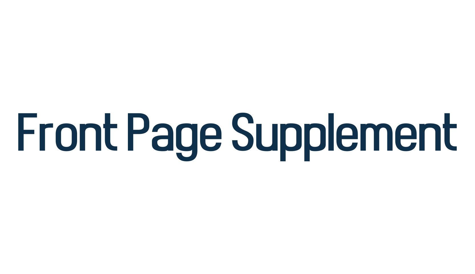 Front Page Supplement, basic sans serif font preview