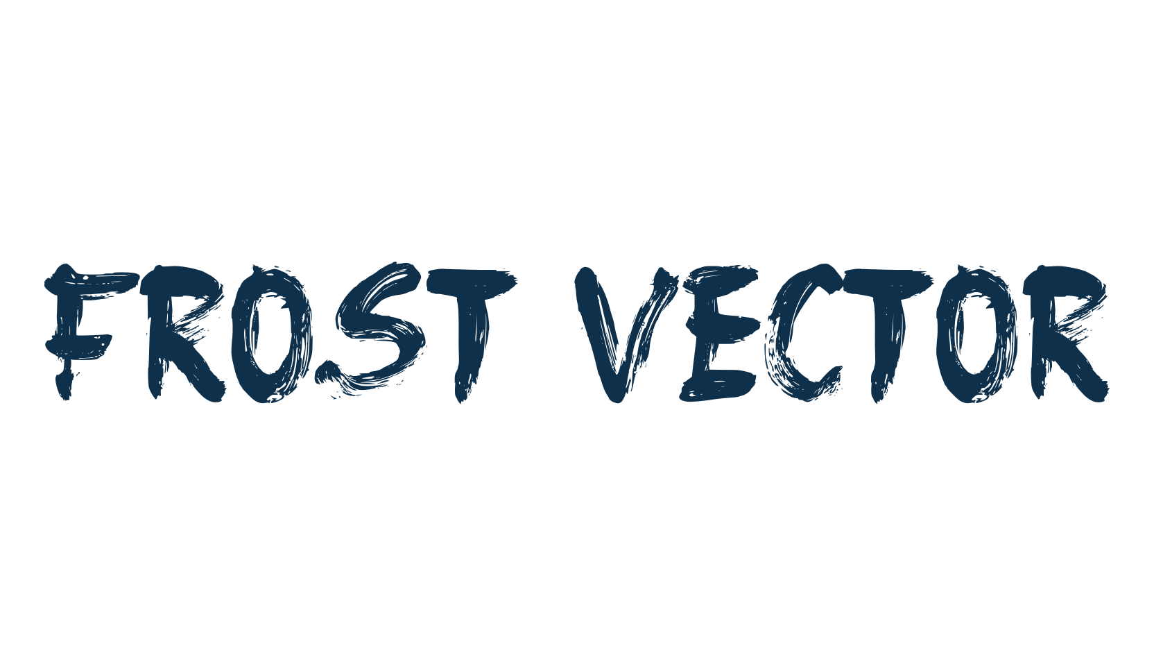 Frost Vector, brush font preview