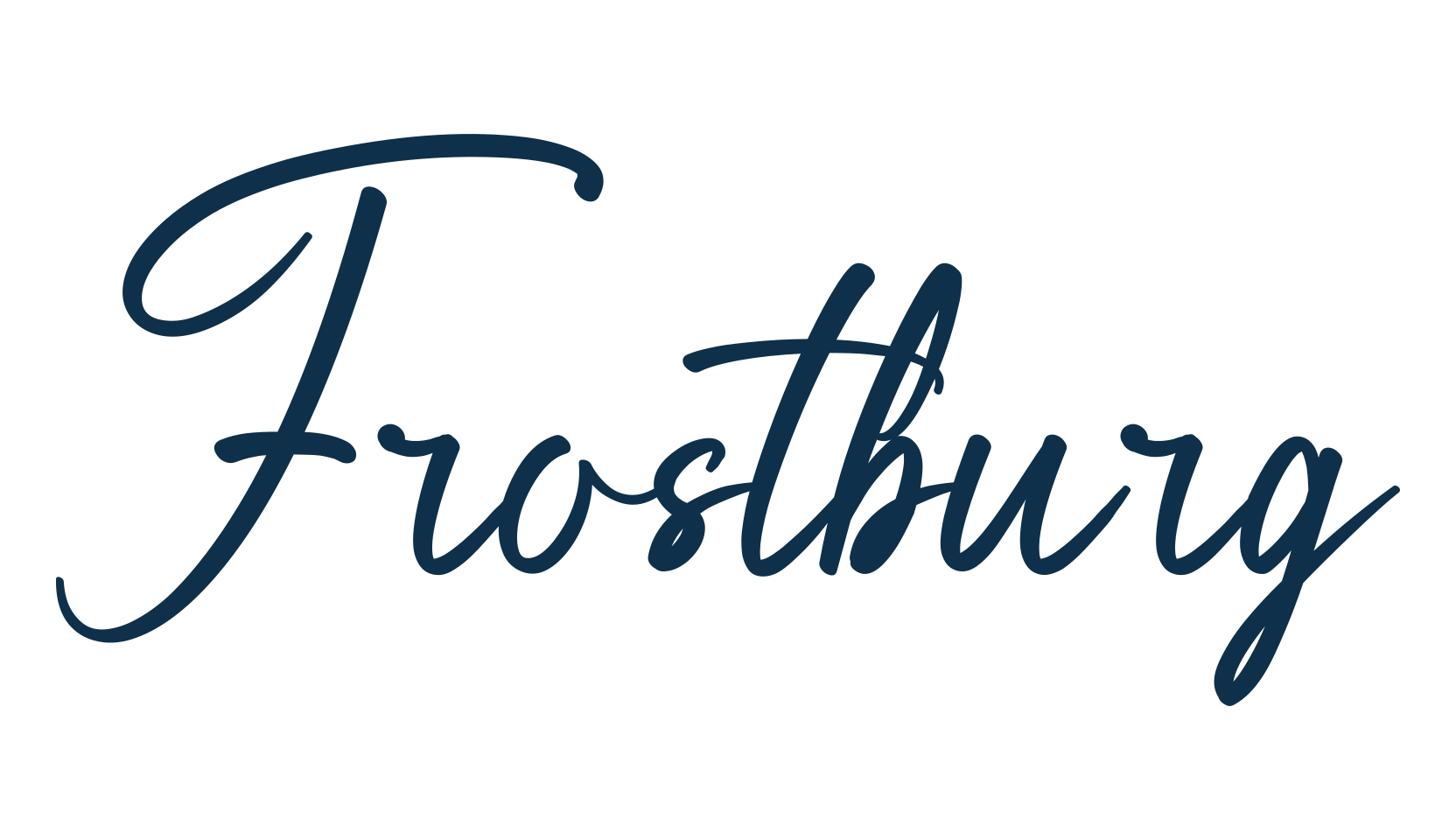 Frostburg, handwriting font preview