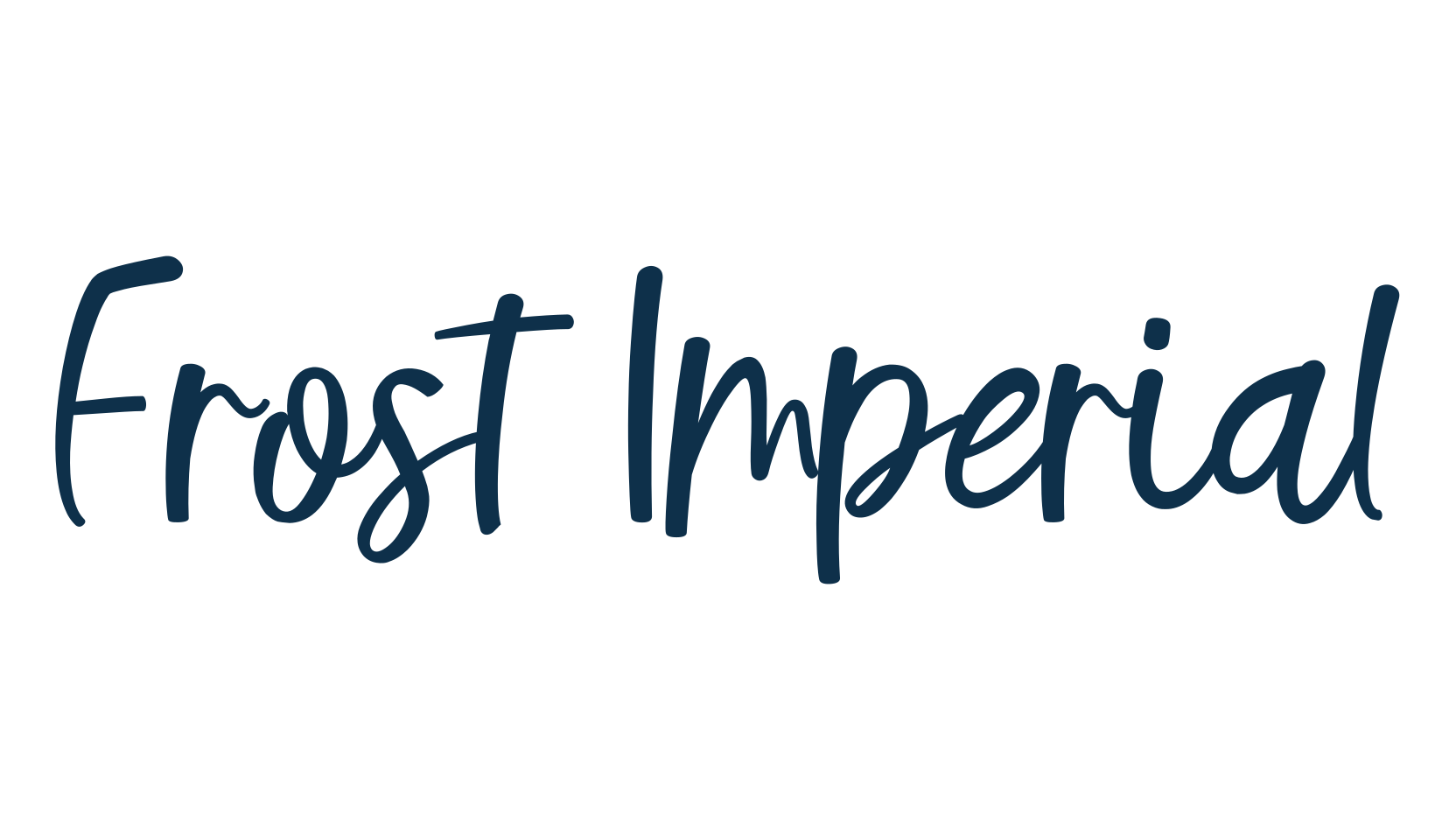 Frost Imperial, script handwritten fancy decorative calligraphy font preview