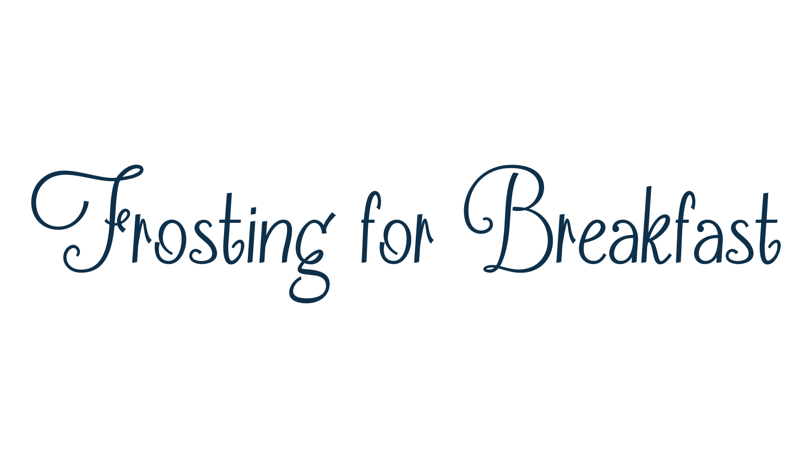 Frosting for Breakfast, various font preview