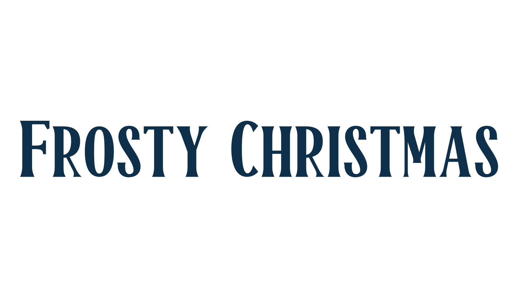 Frosty Christmas, display market font preview