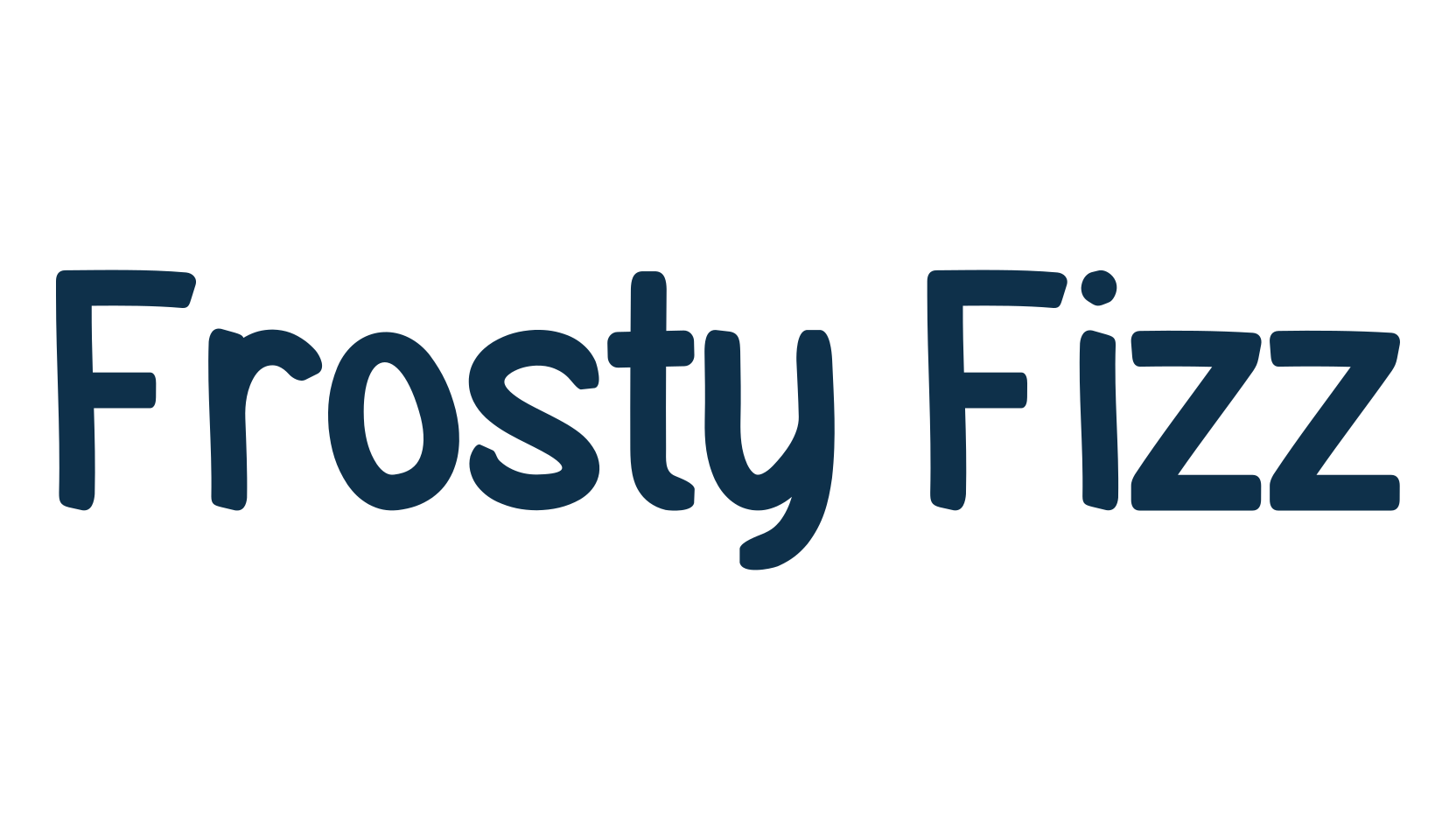 Frosty Fizz, fancy decorative font preview