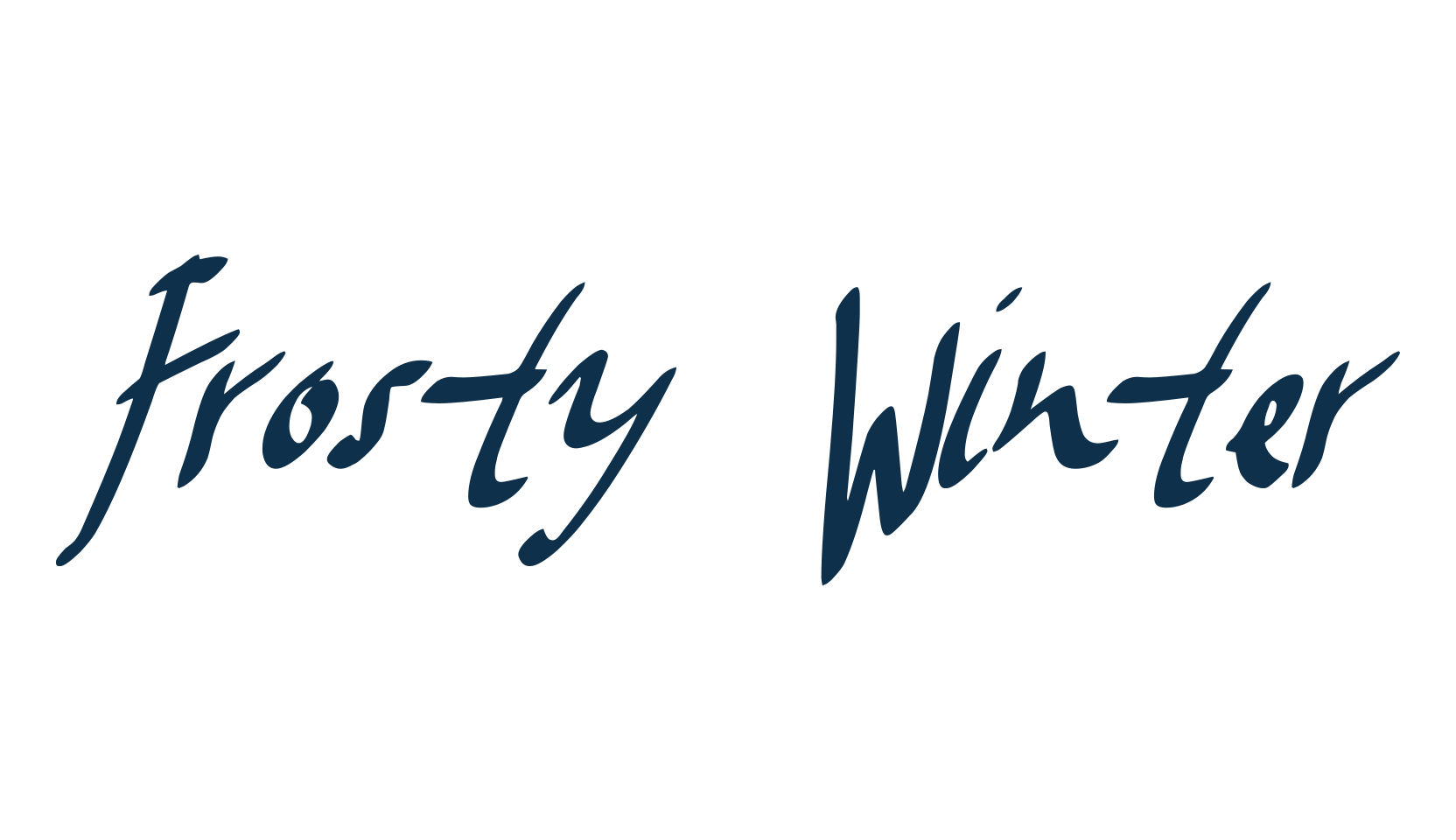 Frosty Winter, script handwritten fancy decorative calligraphy font preview