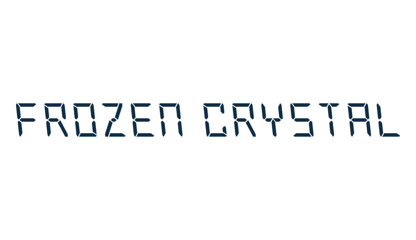 Frozen Crystal, techno lcd sci-fi font preview