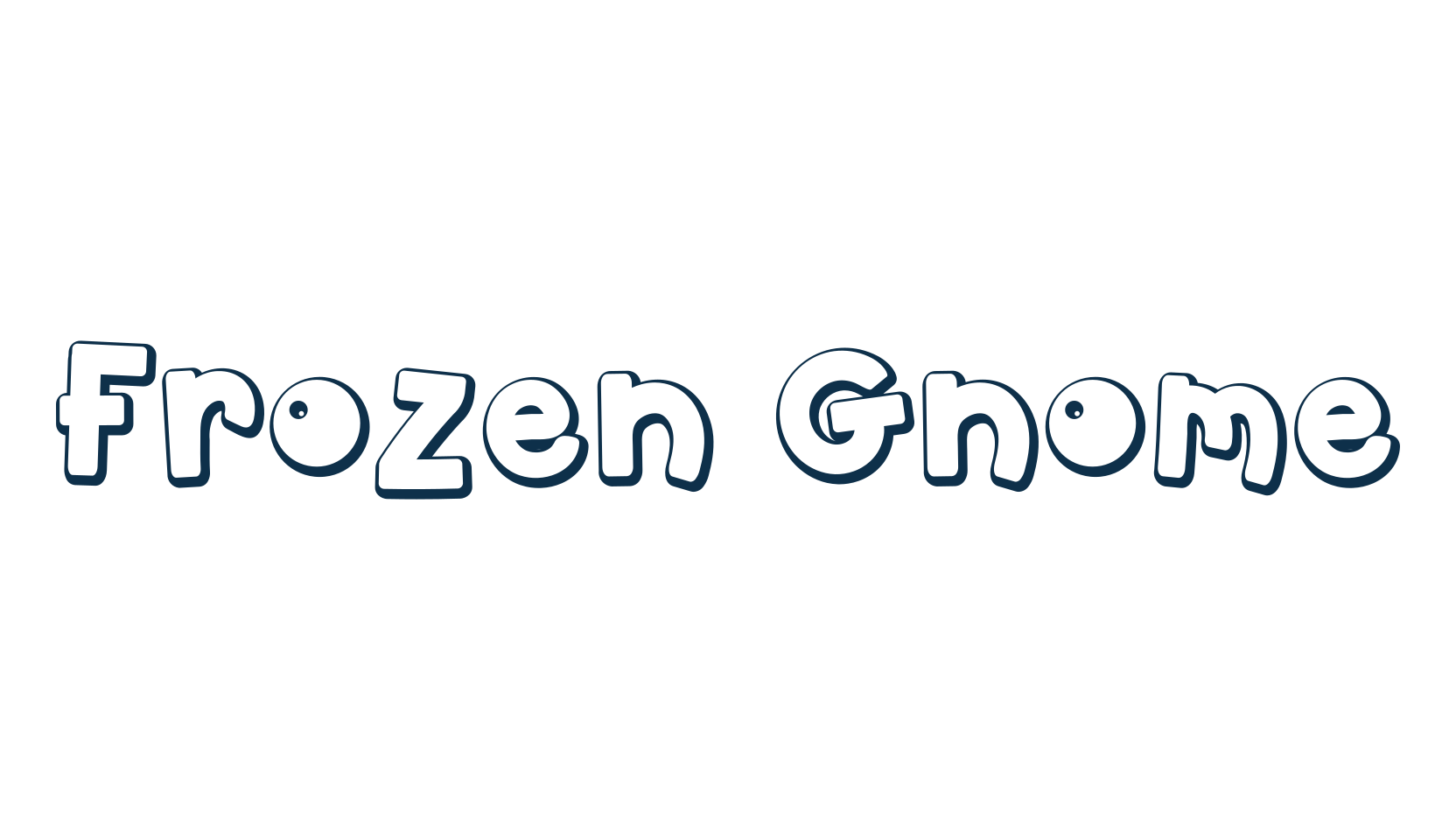 Frozen Gnome, fancy cartoon decorative font preview