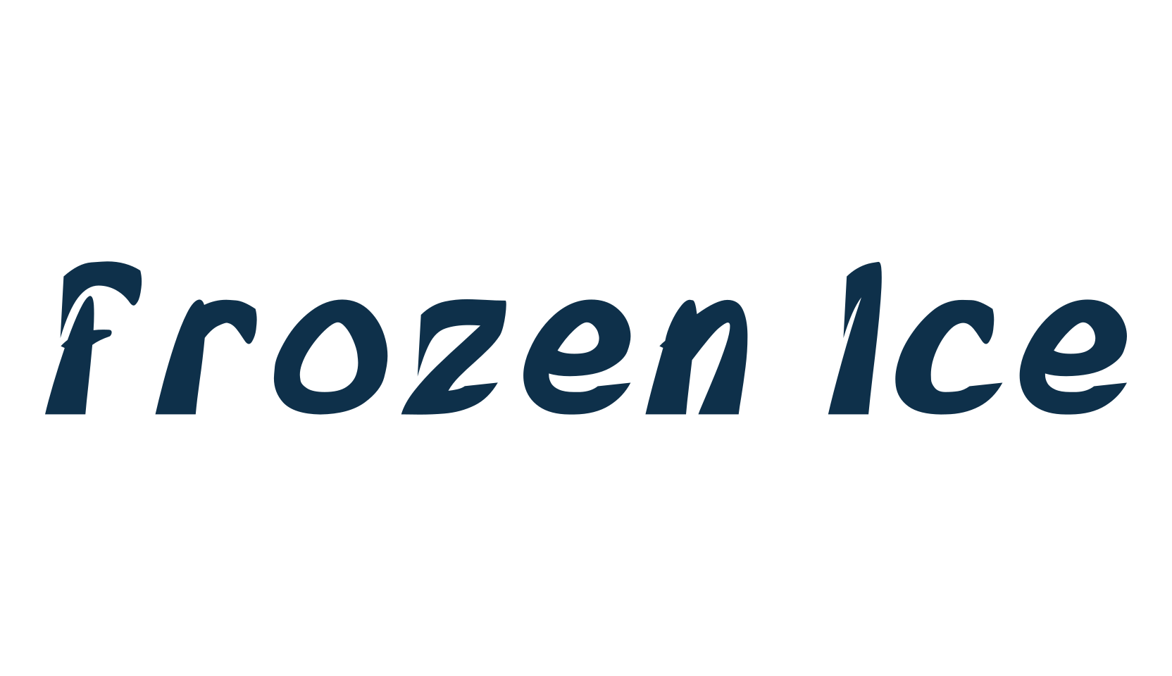 Frozen Ice, various font preview
