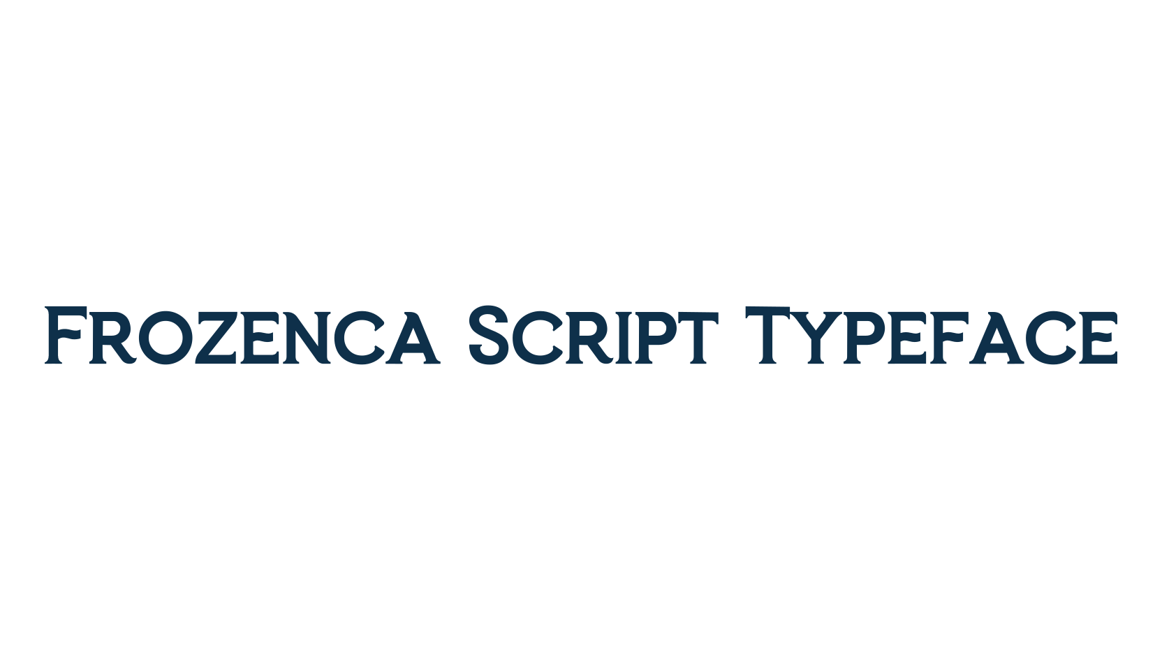 Frozenca Script Typeface, serif font preview