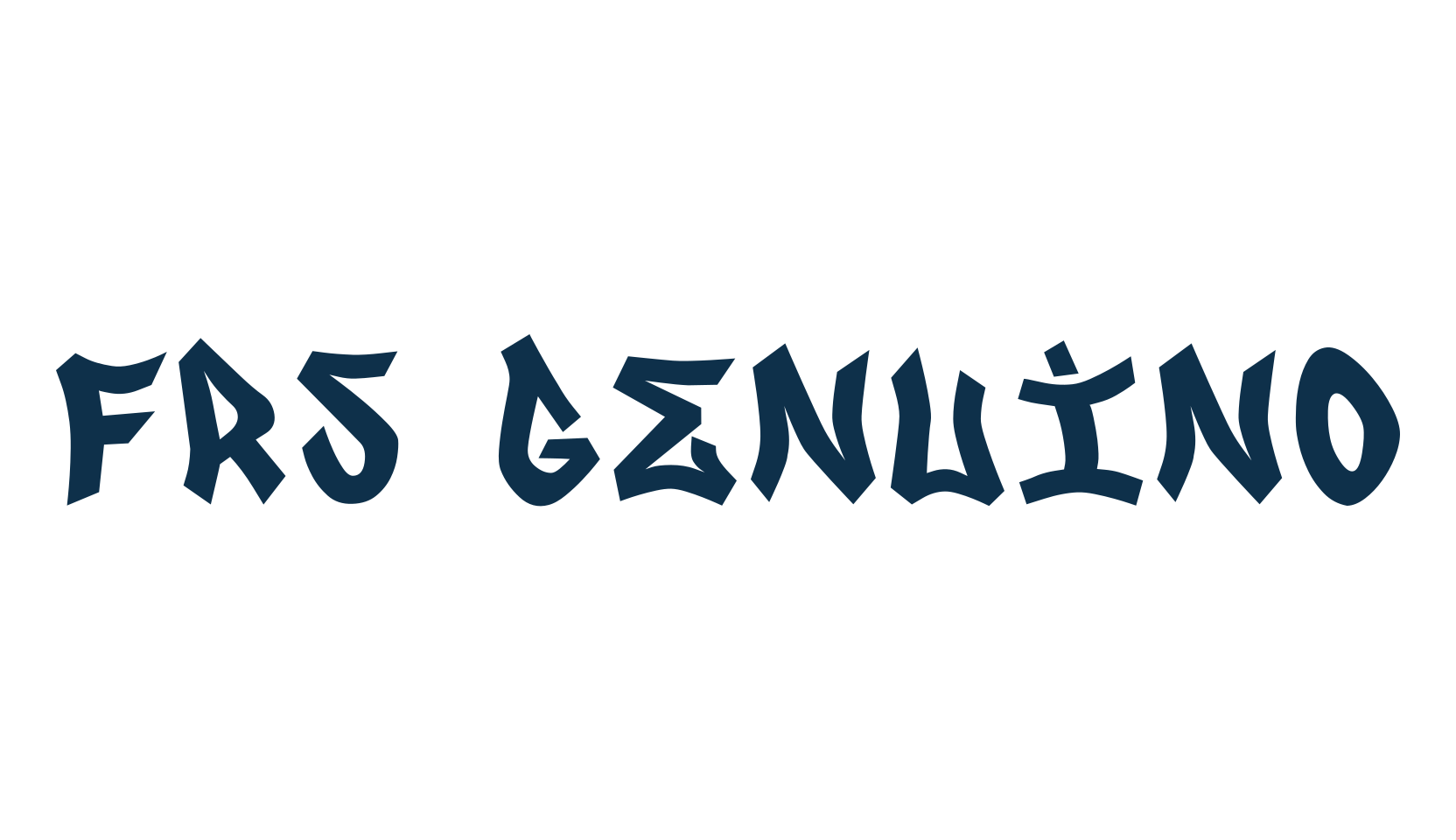 FRS Genuino, script graffiti fancy decorative calligraphy font preview