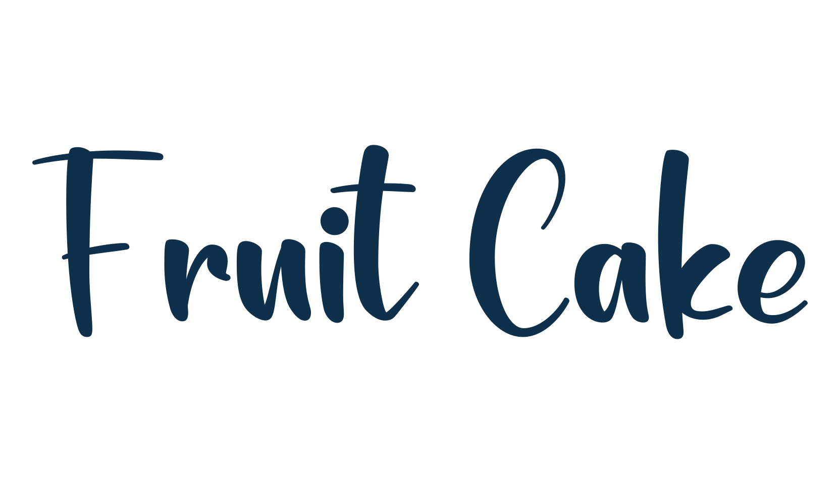 Fruit Cake, handwriting font preview