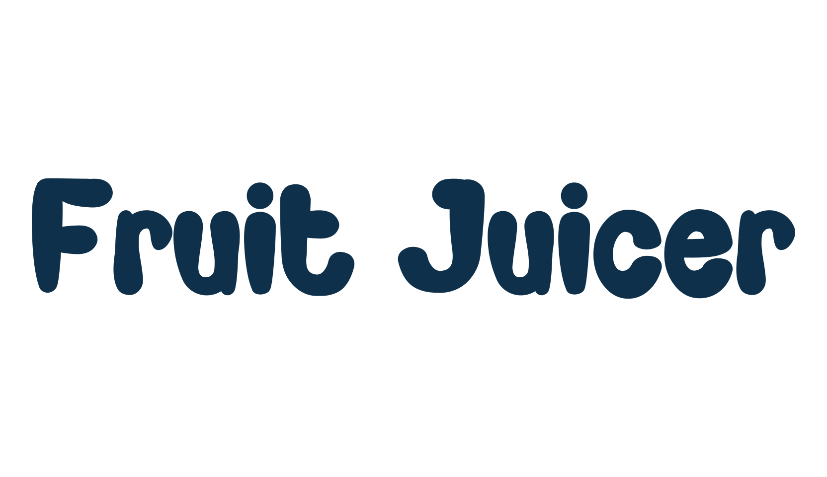 Fruit Juicer, cartoon font preview