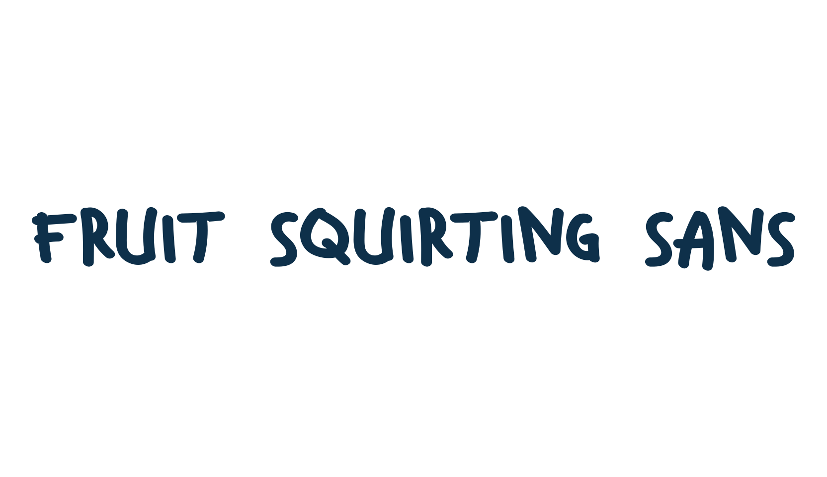 Fruit Squirting Sans, script handwritten fancy decorative calligraphy font preview