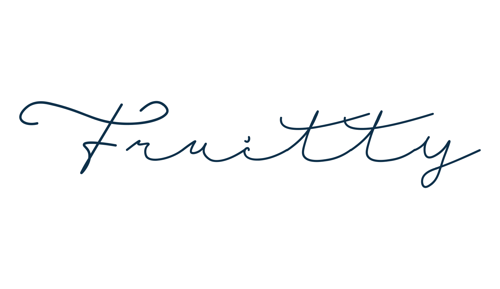 Fruitty, script handwritten fancy decorative calligraphy font preview