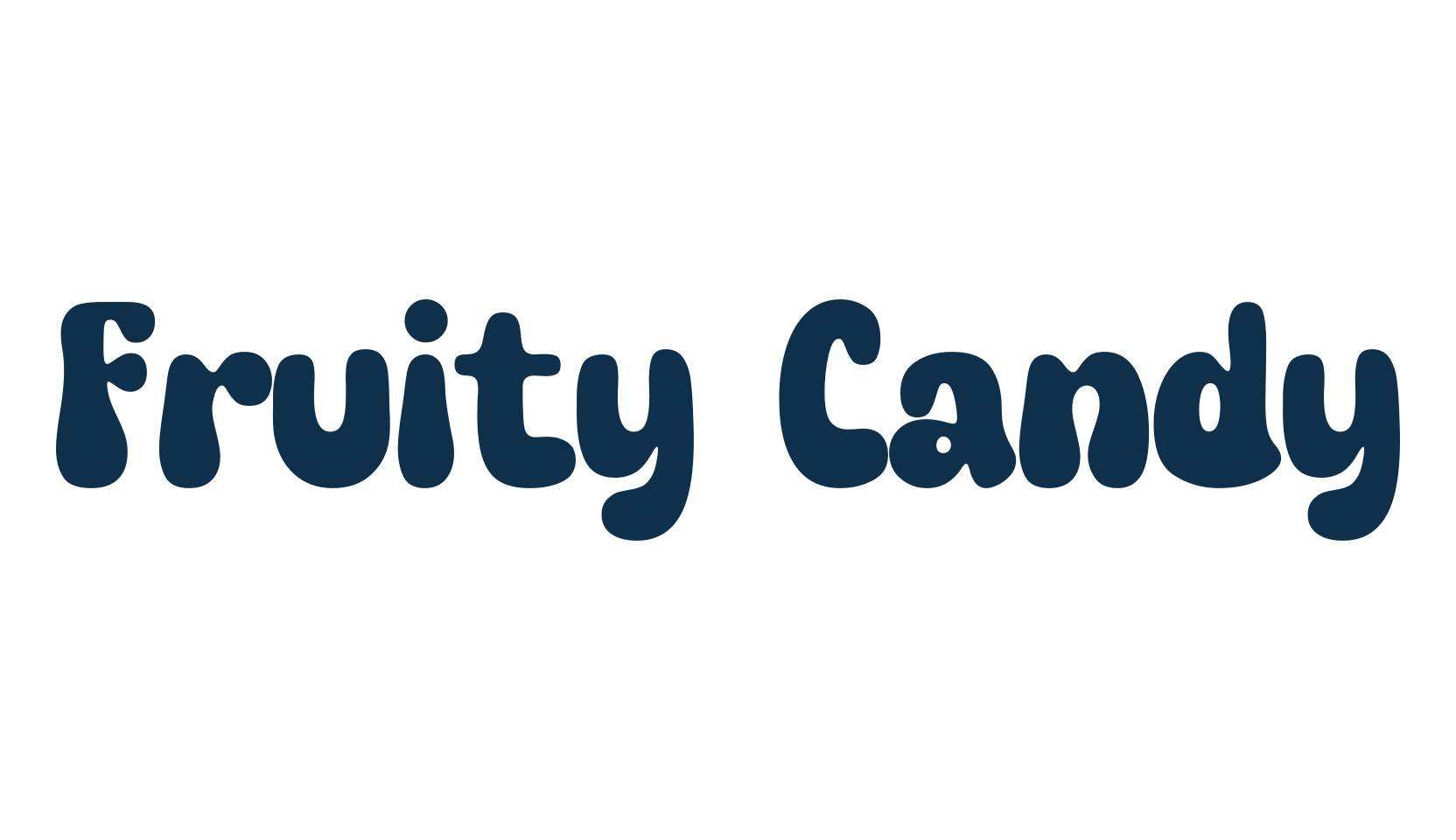 Fruity Candy, fancy groovy decorative font preview