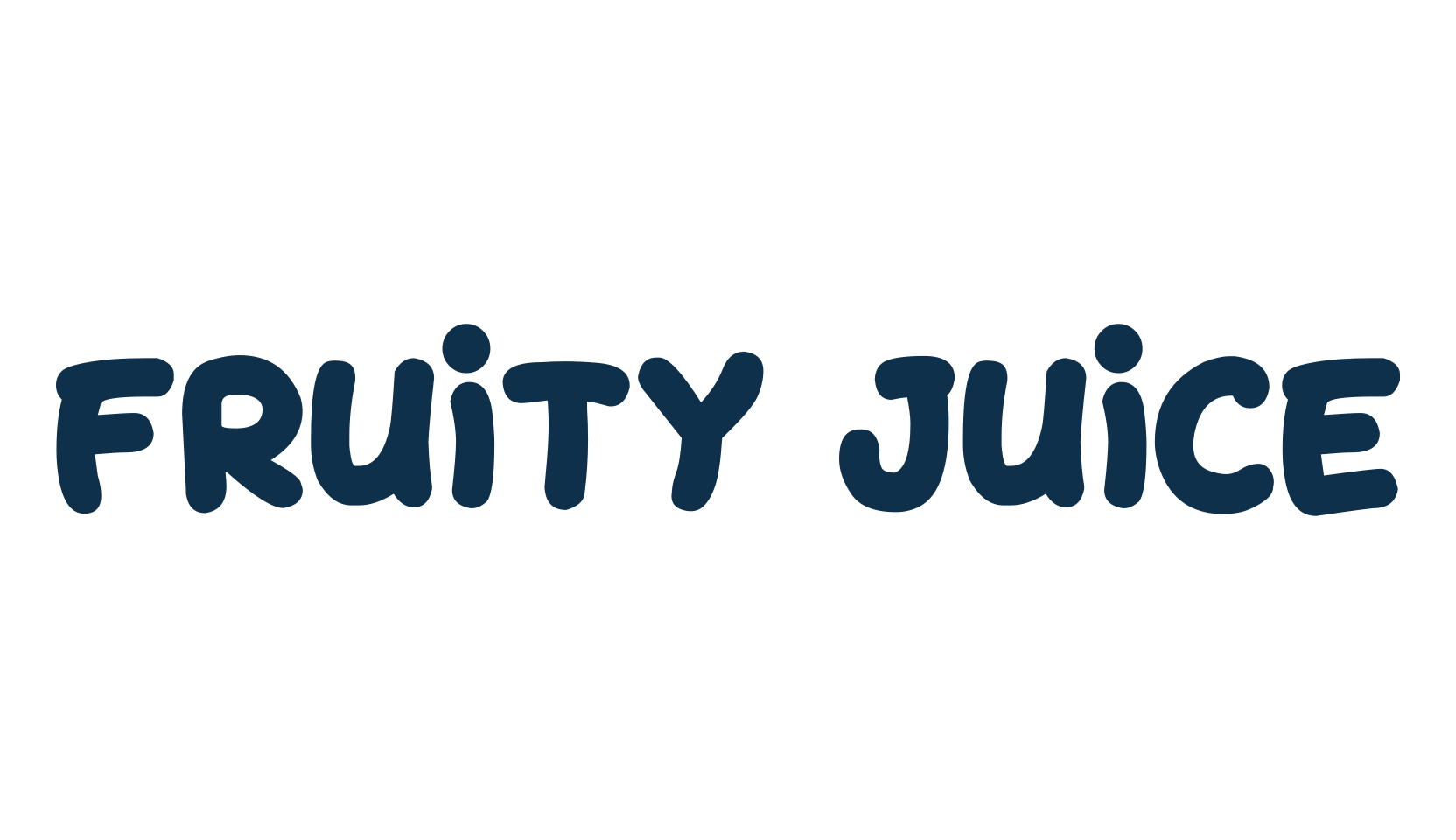 Fruity Juice, fancy cartoon decorative font preview