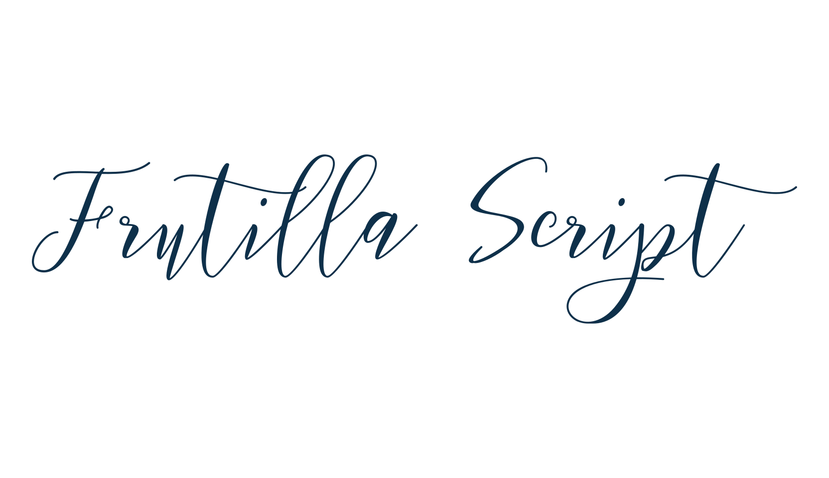 Frutilla Script, script calligraphy fancy decorative font preview
