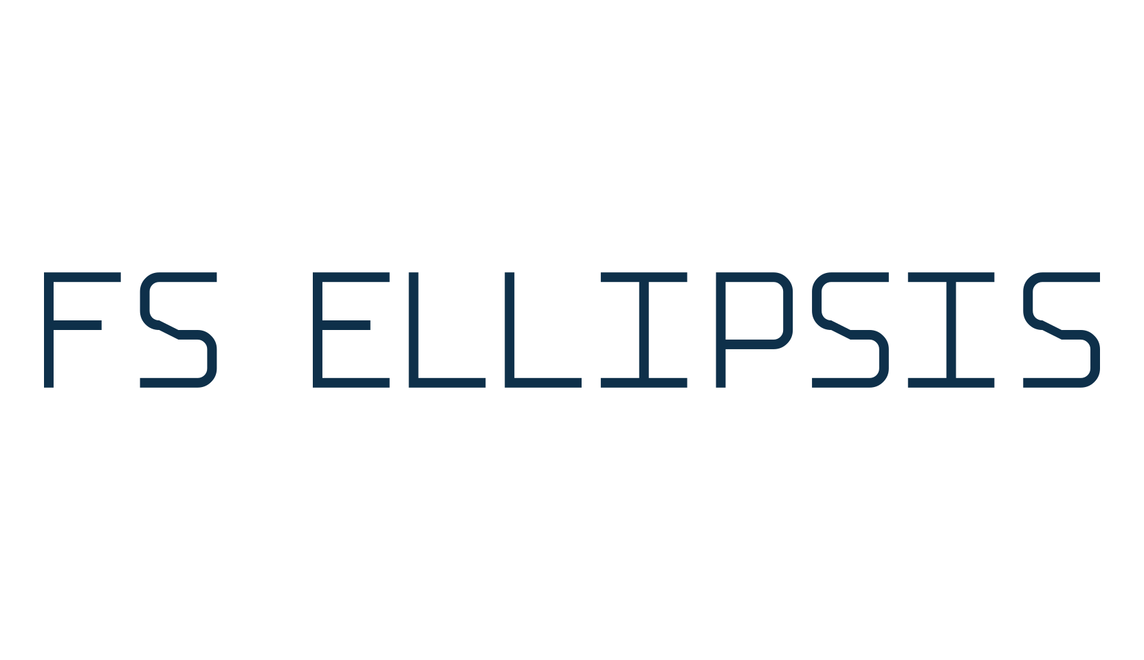 FS Ellipsis, fancy various techno sci-fi font preview