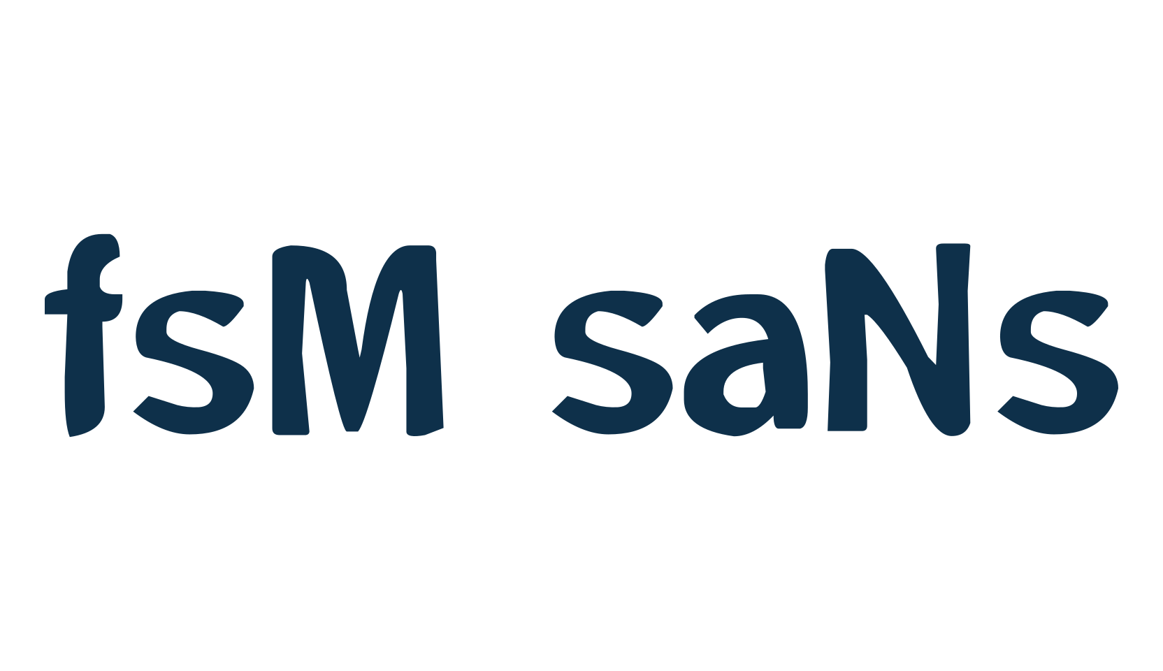 FSM Sans, fancy distorted decorative font preview