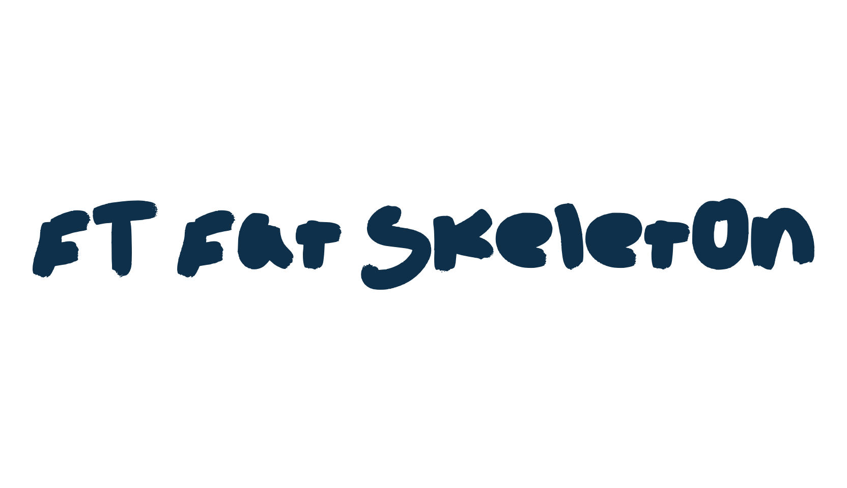 FT Fat Skeleton, script brush fancy decorative calligraphy font preview