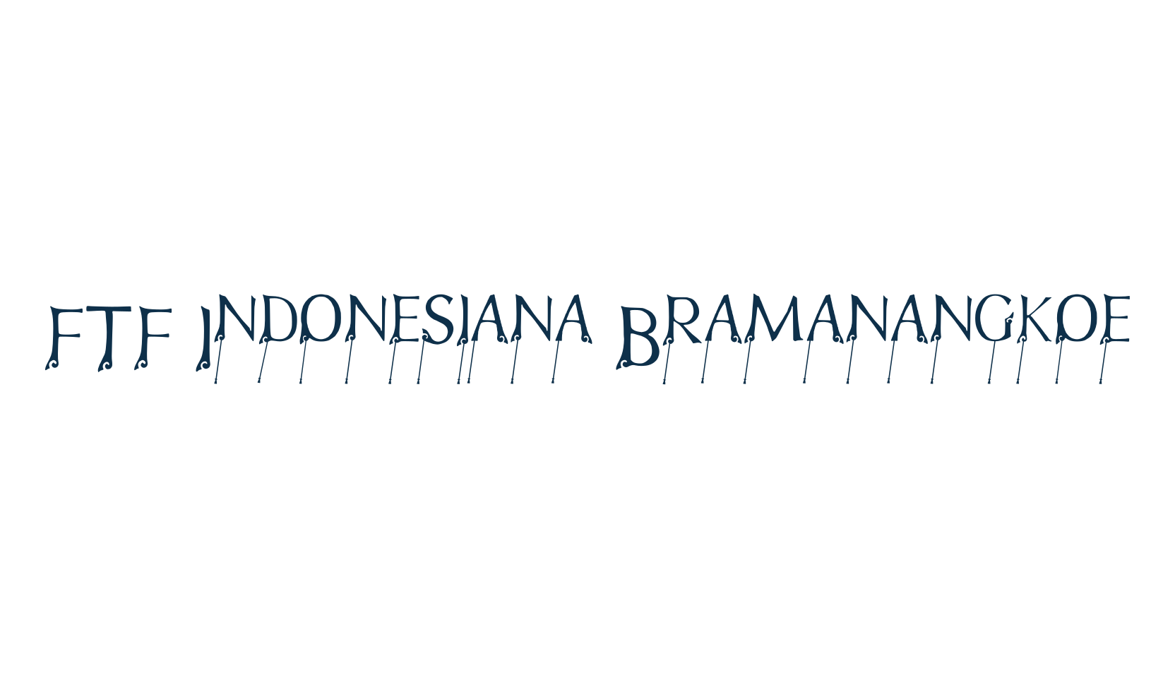FTF Indonesiana Bramanangkoe, various font preview