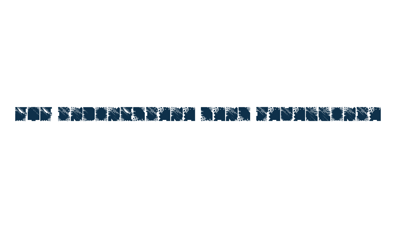 FTF Indonesiana Sans Javallonia, fancy decorative font preview
