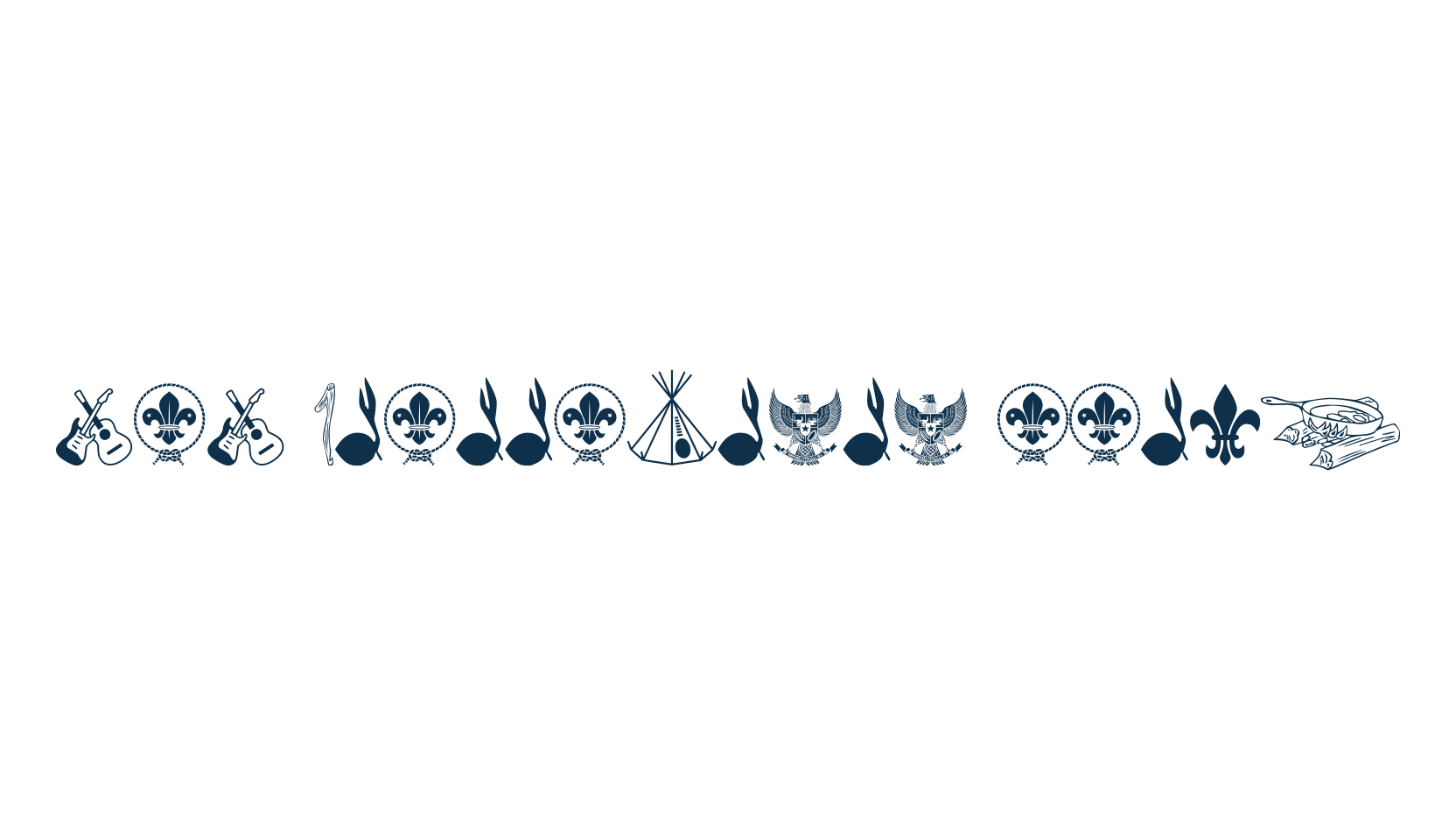 FTF Indonesiana Scout, fancy decorative font preview
