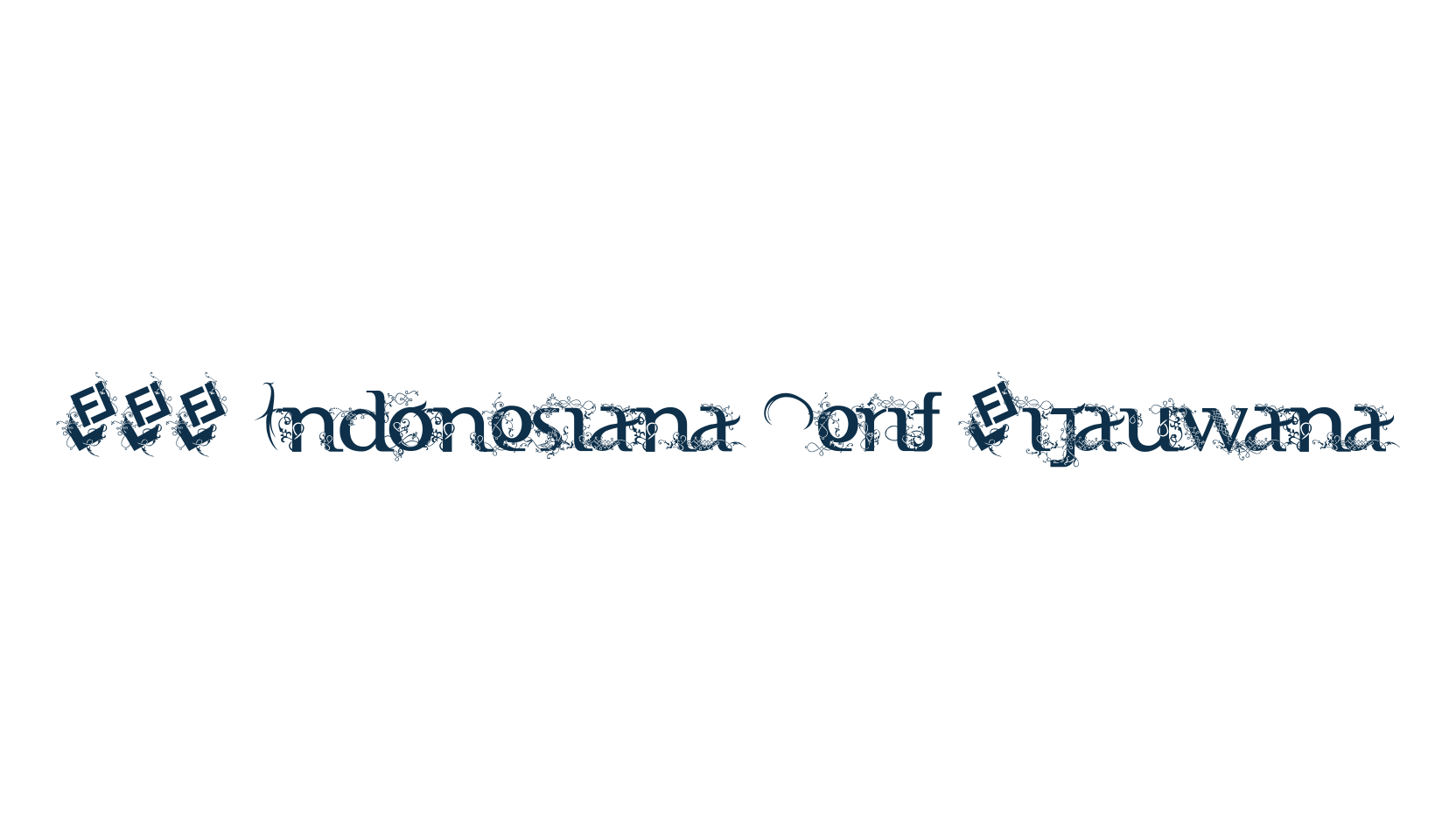 FTF Indonesiana Serif Hijauwana, fancy various foreign look font preview