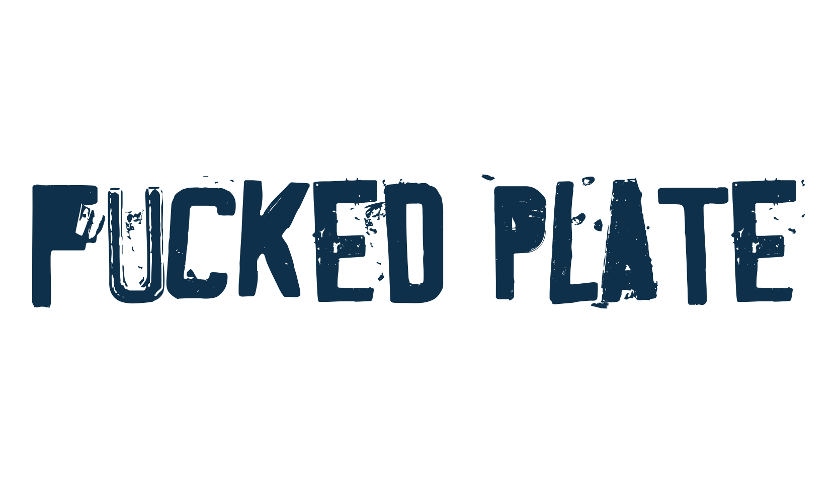 Fucked Plate, destroy font preview