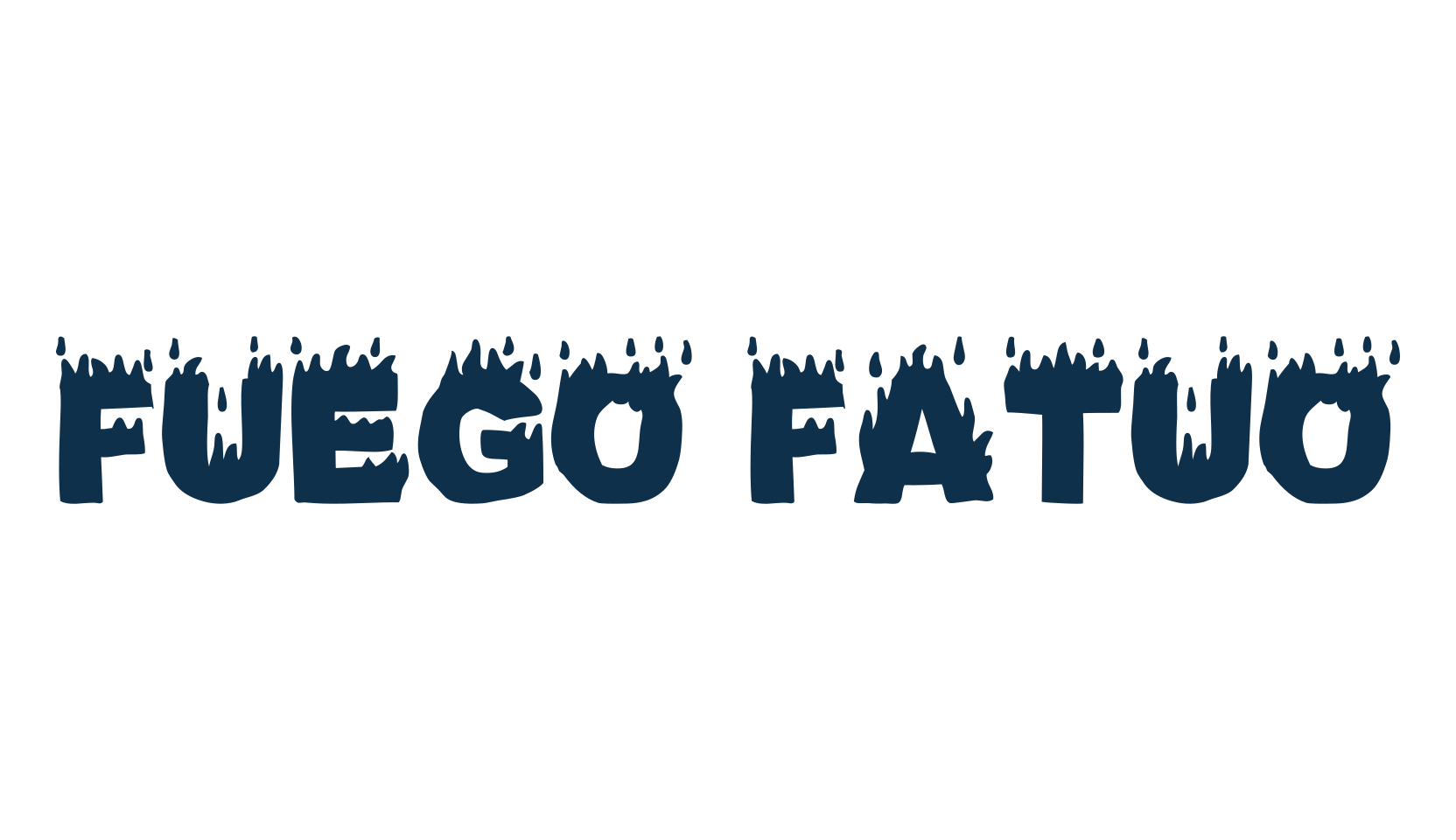 Fuego Fatuo, fancy fire, ice decorative font preview