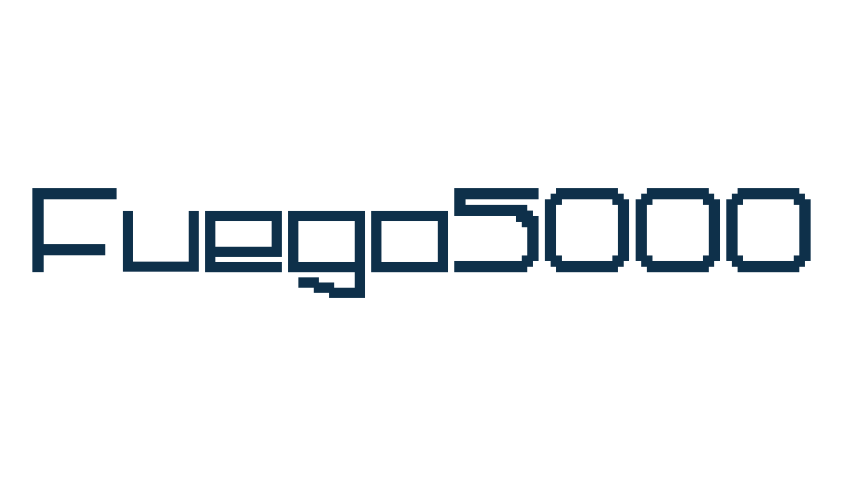 Fuego5000, techno square sci-fi font preview