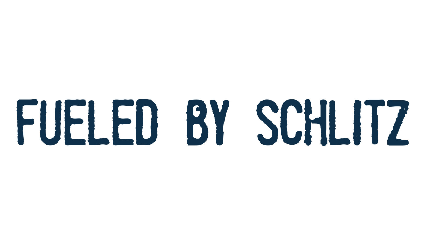 Fueled by Schlitz, eroded font preview