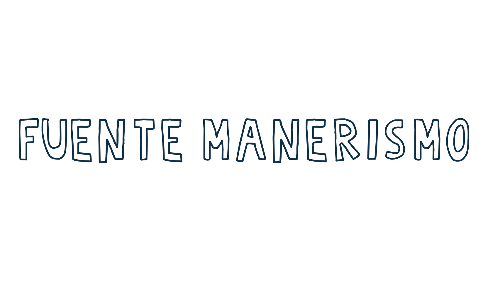 Fuente Manerismo, fancy cartoon decorative font preview