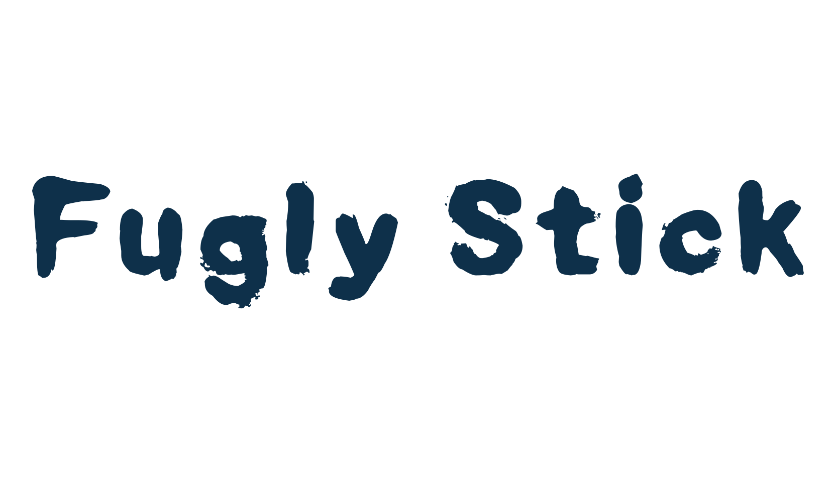 Fugly Stick, trash font preview